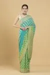 Ombre Green Banarsi Georgette Saree