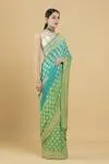 Ombre Green Banarsi Georgette Saree