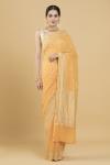 Mango Yellow Banarasi Georgette Saree
