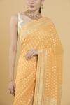 Mango Yellow Banarasi Georgette Saree