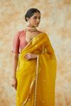 Turmeric Yellow Organza Saree