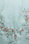 Powder Blue Floral Embroidered Saree