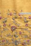 Yellow Gota Patti Mirror Embroidered Organza Saree