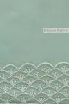 Mint Green Floral Print Embellished Organza Saree