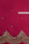 Maroon Embroidered Silk Saree