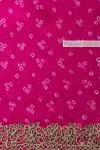 Magenta Bandhani Georgette Saree