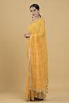 Daisy Yellow Bandhani Georgette Saree