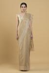 Biscuit Banarasi Tissue Saree