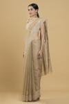 Biscuit Banarasi Tissue Saree