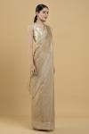 Biscuit Banarasi Tissue Saree