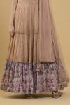 Rose Pink Mirror Work Chiffon Anarkali