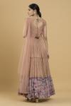Rose Pink Mirror Work Chiffon Anarkali