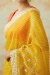 Mango Yellow Organza Saree