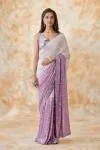 Orchid Purple Georegette Saree