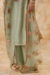 Mint Green Raw Silk Palazzo Suit