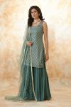 Sage Green Georegette Sharara Suit