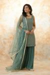 Sage Green Georegette Sharara Suit