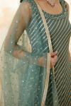 Sage Green Georegette Sharara Suit