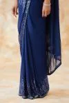 Mid night Blue Georegette Saree