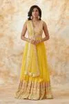 Butter Yellow Georegette Anarkali Suit