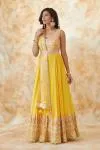 Butter Yellow Georegette Anarkali Suit