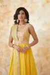 Butter Yellow Georegette Anarkali Suit