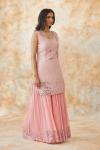 Party Pink Georegette Sharara Suit