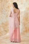Party Pink Georegette Sharara Suit