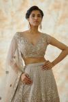 Coin Grey Net Lehenga