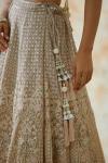 Coin Grey Net Lehenga