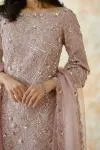 Rose Pink Satin Organza Suit Set