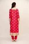 Ruby Pink Silk Suit