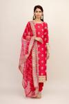 Ruby Pink Silk Suit