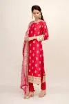 Ruby Pink Silk Suit