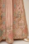 Pastel Peach Crepe Anarkali Suit