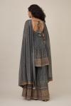 Dove Grey Georegette Sharara Suit