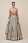 Sage Green Crepe Lehenga
