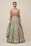 Sage Green Crepe Lehenga