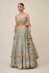 Sage Green Crepe Lehenga