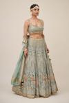 Sage Green Crepe Lehenga