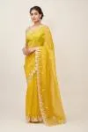 Pastel Yellow Oganza Saree
