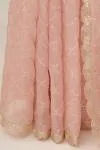 Pastel Pink Organza Saree