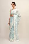 Whismy Blue Organza Saree