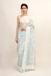 Georgia Blue Organza Saree