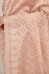 Pastel Peach Organza Saree