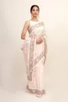 Ballet Pink Organza Saree