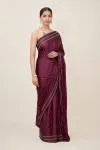 Mulberry Satin Saree