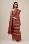 Barn Rose Tussar Silk Saree
