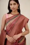 Barn Rose Tussar Silk Saree