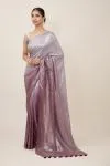 Sizzle Ombre White Wine Saree